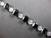 LARGE 20.24CT DIAMOND & AAA SAPPHIRE 18KT WHITE GOLD MULTI SHAPE TENNIS BRACELET