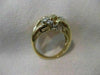 WIDE ESTATE DIAMOND 14K WHITE YELLOW GOLD COCKTAIL ROPE KNOT RING F/G VVS #19483