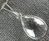 ESTATE AAA CRYSTAL 14KT WHITE GOLD 3D CLASSIC BEZEL TEAR DROP PEAR SHAPE PENDANT