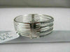 ANTIQUE WIDE 5.9CT DIAMOND 18KT W GOLD MULTI ROW BANGLE