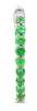 1.25CT AAA TSAVORITE 14KT WHITE GOLD 3D INSIDE OUT LUCIDA HOOP HANGING EARRINGS