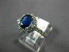 ESTATE 1.47CT DIAMOND & AAA OVAL SAPPHIRE 14K WHITE GOLD CLASSIC ENGAGEMENT RING