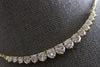 EXTRA LARGE 3.20CT DIAMOND 14KT YELLOW GOLD GRADUATING V SHAPE BAR LOVE NECKLACE