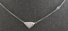 ESTATE .11CT DIAMOND 14KT WHITE GOLD 3D PAVE TRIANGULAR BY THE YARD FUN NECKLACE