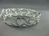 ANTIQUE WIDE 5.48CT DIAMOND 18KT WHITE GOLD BANGLE BRACELET F VS/VVS  #G00114