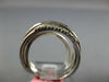 WIDE .55CT WHITE & BLACK DIAMOND 14KT WHITE GOLD MULTI ROW CRISS CROSS LOVE RING