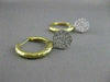 ESTATE PAVE DIAMOND 14K WHITE YELLOW 2 TONE GOLD REMOVABLE HOOP EARRINGS #20819