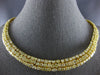 GIA EXTRA LARGE 69.17CT FANCY YELLOW DIAMOND 18KT YELLOW GOLD 3D TENNIS NECKLACE