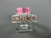 ESTATE 1.02CT WHITE & PINK DIAMOND 18KT WHITE & ROSE GOLD HALO ANNIVERSARY RING