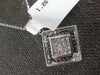 LARGE 1.26CT WHITE & BLUE DIAMOND 14K WHITE GOLD PRINCESS & ROUND SQUARE PENDANT