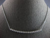 ESTATE .83CT DIAMOND 14KT WHITE GOLD 3D CLASSIC ROUND FILIGREE BAR LOVE NECKLACE