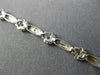 ESTATE .56CT ROUND DIAMOND 14K WHITE GOLD 3D CLASSIC FLOWER LINK BRACELET #19601
