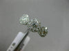 ESTATE WIDE 1.55CT ROUND DIAMOND 18K WHITE GOLD 3D PAST PRESENT FUTURE LOVE RING