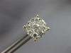 ESTATE LARGE 2.01CT DIAMOND 14KT YELLOW GOLD ROUND CLUSTER FLOWER STUD EARRINGS