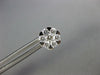 ESTATE .69CT DIAMOND 18KT WHITE GOLD 3D FLOWER INVISIBLE STUD EARRINGS