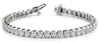 ESTATE 3.0CT DIAMOND 14KT WHITE GOLD 3D CLASSIC ROUND BEZEL TENNIS BRACELET