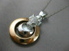 ESTATE LARGE .50CT DIAMOND FLOATING TIGER 14K WHITE & ROSE GOLD PENDANT STUNNING