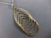 EXTRA LARGE 1.33CT DIAMOND 18KT TRI COLOR GOLD 3D OPEN TEAR DROP JOURNEY PENDANT