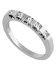 ESTATE .42CT DIAMOND 18KT WHITE GOLD 3D PRINCESS ETOILE WEDDING ANNIVERSARY RING