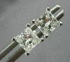 ESTATE 1.0CT PRINCESS CUT DIAMOND 14K WHITE GOLD 3D CLASSIC STUD EARRINGS #15550