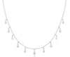 .55CT DIAMOND 14KT WHITE GOLD 3D ROUND & BAGUETTE TEAR DROP BY THE YARD NECKLACE