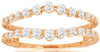 .50CT DIAMOND 14KT ROSE GOLD 3D GRADUATING SHARED PRONG INSERT ANNIVERSARY RING