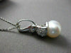 ESTATE .24CT DIAMOND & AAA SOUTH SEA PEARL 14KT WHITE GOLD PENDANT & CHAIN 19615