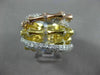 ESTATE LARGE 1.42CT DIAMOND 14KT TRI COLOR GOLD 3D BAMBOO CRISS CROSS LOVE RING