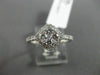 ESTATE .60CT DIAMOND 18KT WHITE GOLD SQUARE CLUSTER HALO FRIENDSHIP PROMISE RING