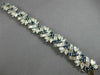 ANTIQUE 28.30CT DIAMOND & AAA SAPPHIRE PLATINUM 3D FLOWER OPEN FILIGREE BRACELET