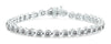 ESTATE 7.0CT DIAMOND 14KT WHITE GOLD 3D CLASSIC ROUND 3 PRONG TENNIS BRACELET