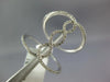ESTATE LARGE .31CT DIAMOND 14KT WHITE GOLD CLASSIC LOVE KNOT INFINITY FUN RING