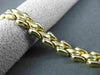 ESTATE WIDE 14KT YELLOW GOLD MATTE & SHINY TOOTH FAIRY BRACELET 6mm #23314