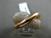 ESTATE LARGE 2.20CT DIAMOND 14KT ROSE GOLD MULTI ROW INFINITY SEMI ETERNITY RING