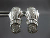 ESTATE .80CT DIAMOND 18KT WHITE GOLD 3D ROUND & BAGUETTE BOW CLIP ON EARRINGS