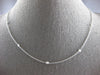 ESTATE .50CT DIAMOND 14KT WHITE GOLD 3D ROUND CLASSIC BY THE YARD LOVE NECKLACE