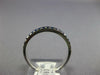ESTATE .28CT AAA SAPPHIRE 18KT WHITE GOLD ROUND SEMI ETERNITY ANNIVERSARY RING