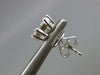 LARGE 1.09CT DIAMOND 18K WHITE GOLD MULTI SHAPE INVISIBLE OCTAGON STUD EARRINGS