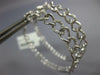ESTATE LARGE .57CT DIAMOND 18KT WHITE GOLD LOVE KNOT LINK HOOP HANGING EARRINGS