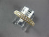 ESTATE .50CT DIAMOND 18KT YELLOW GOLD 3D 3 ROW PAVE COMFORT FIT ANNIVERSARY RING