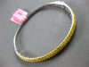 WIDE 3.25CT INTENSE FANCY YELLOW DIAMOND 18KT 2 TONE GOLD CUFF BANGLE BRACELET