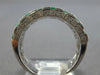 1.75CT DIAMOND & AAA EMERALD 14KT WHITE GOLD BAGUETTE MULTI ROW ANNIVERSARY RING