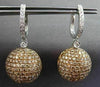ANTIQUE 5.16CT DIAMOND 18KT TWO TONE GOLD FILIGREE DOUBLE SIDED HANGING EARRINGS
