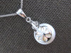.08CT DIAMOND & SOUTH SEA PEARL 14KT WHITE GOLD FLOWER 3 STONE FLOATING PENDANT