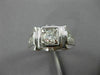 ANTIQUE .51CT OLD MINE ROUND DIAMOND 14KT WHITE GOLD GYPSY MENS RING 10mm #19338