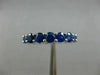 ESTATE 3.8CT AAA ROUND SAPPHIRE 14K WHITE GOLD ETERNITY WEDDING ANNIVERSARY RING