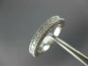ESTATE 0.25CT DIAMOND 14KT WHITE GOLD FILIGREE MILGRAIN ETERNITY RING #19628