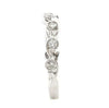 ESTATE .36CT DIAMOND 18KT WHITE GOLD 3D FILIGREE SEMI ETERNITY ANNIVERSARY RING
