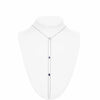 ESTATE 0.59CT DIAMOND & AAA LAPIS 14KT WHITE GOLD 3D CLUSTER LARIAT FUN NECKLACE