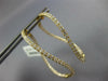 LARGE 2.15CT DIAMOND 18KT YELLOW GOLD 3D INSIDE OUT SWIRL HOOP HANGING EARRINGS